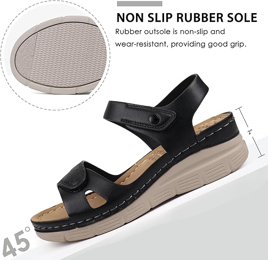 Ortho+rest Women Arch Support Walking Sandals Comfortable Orthotic Sandals