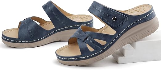 Ortho+rest Women Orthotic Slides Comfortable Orthopedic Sandals Walking Sandals with Arch Support