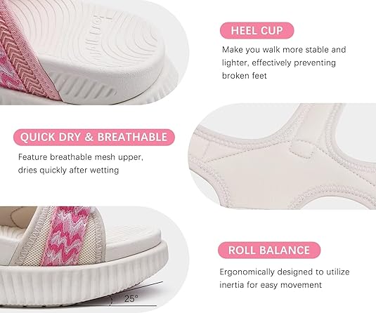 KuaiLu Womens Orthopedic Walking Sandals with Comfortable Arch Support Recovery Sport Relief Plantar Fasciitis Summer Outdoor Hiking Adjustable Strap Platform Cushion Shoes